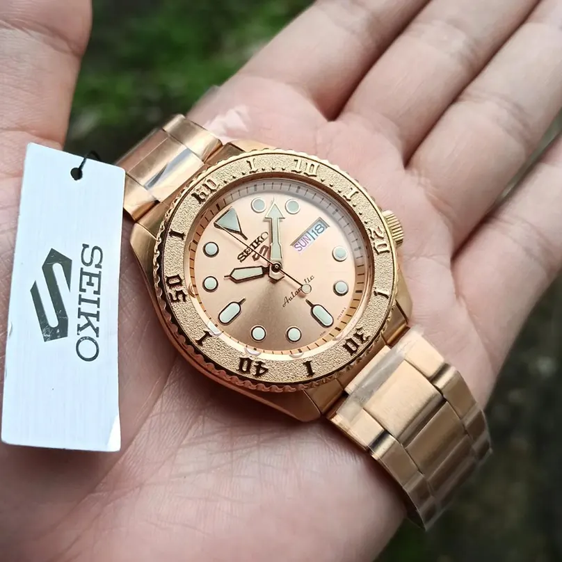 Seiko 5 Sports Automatic Limited Edition Rose Gold Men's Watch- SRPE72K1
